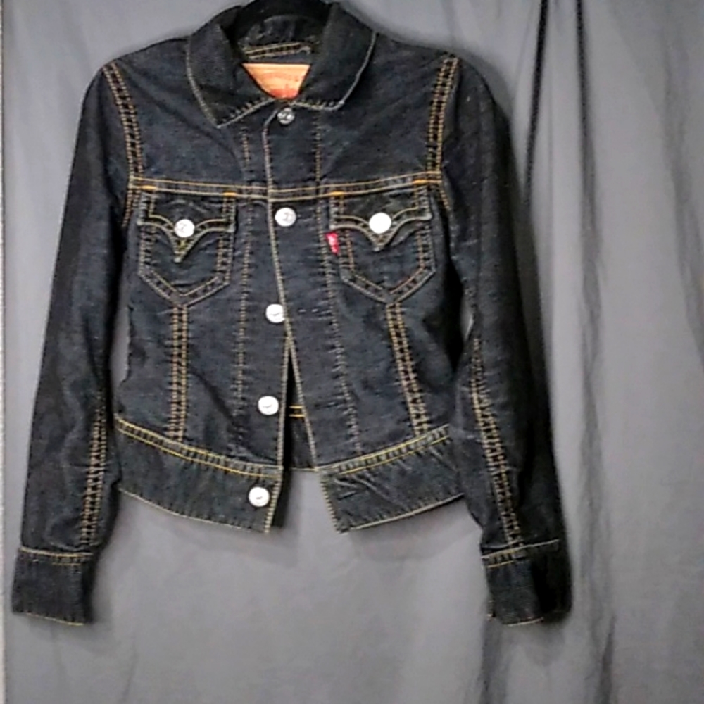 XS Levi's Black Button Up Jacket